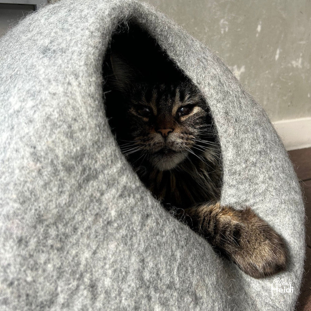 Ethically made cat hut supporting fair trade artisans