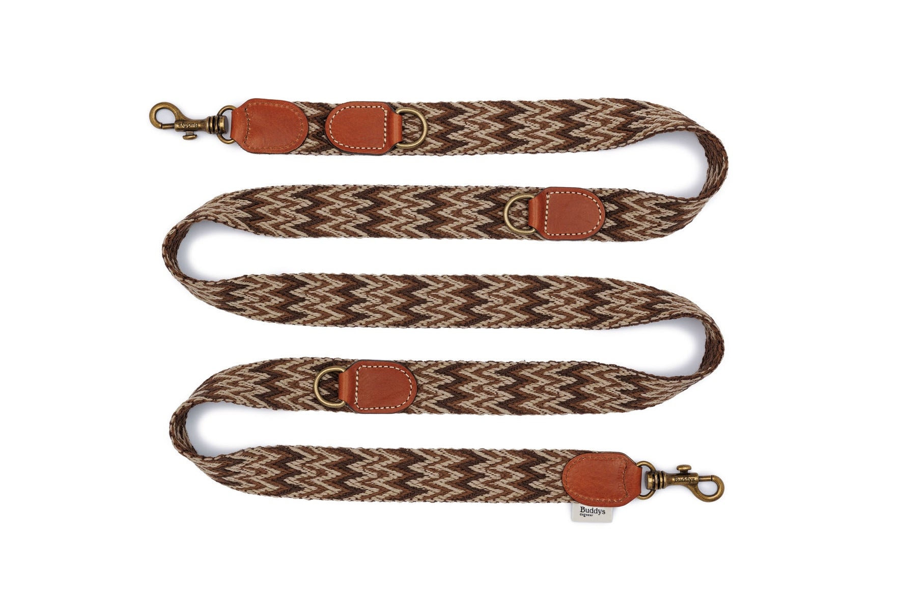 Stylish and Durable Pet Leash – Sustainable Natural Leather and Cotton Fabric