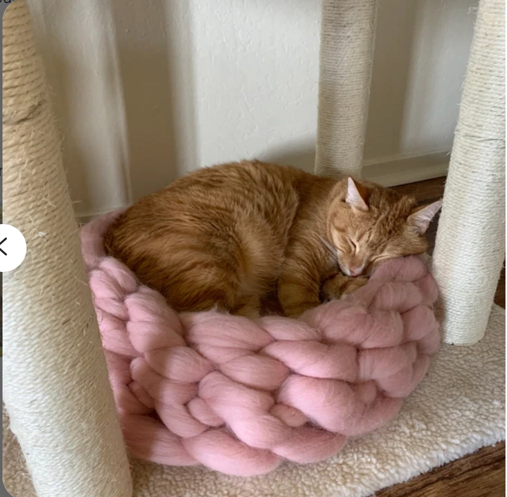 Eco-friendly knit bed for cats