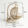 Stylish jute-wrapped swing bed for small pets