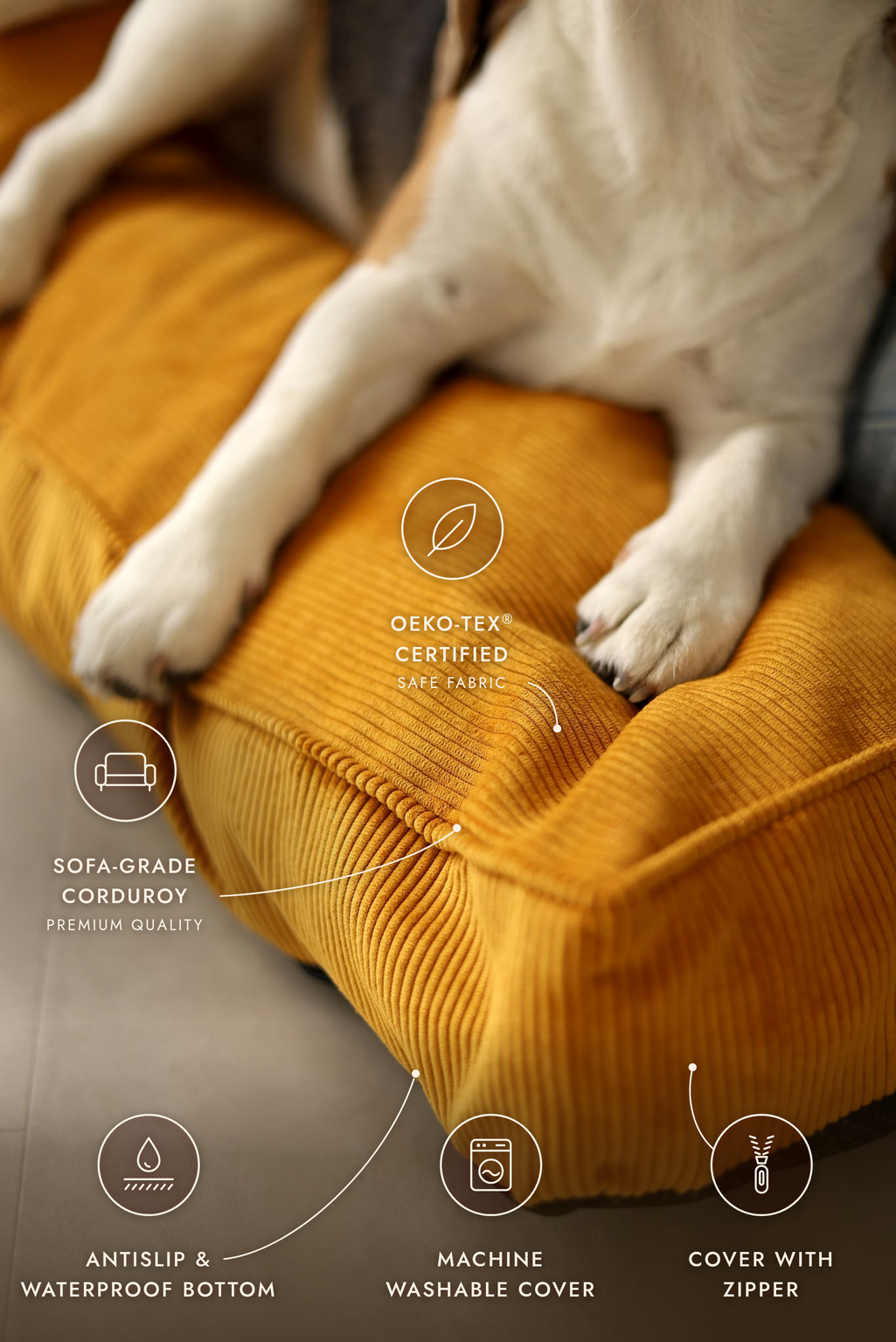 Padded Dog Mattress CORY — Premium Pet Cushion