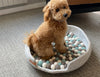 Stylish modern cat bed in silver and brown shades