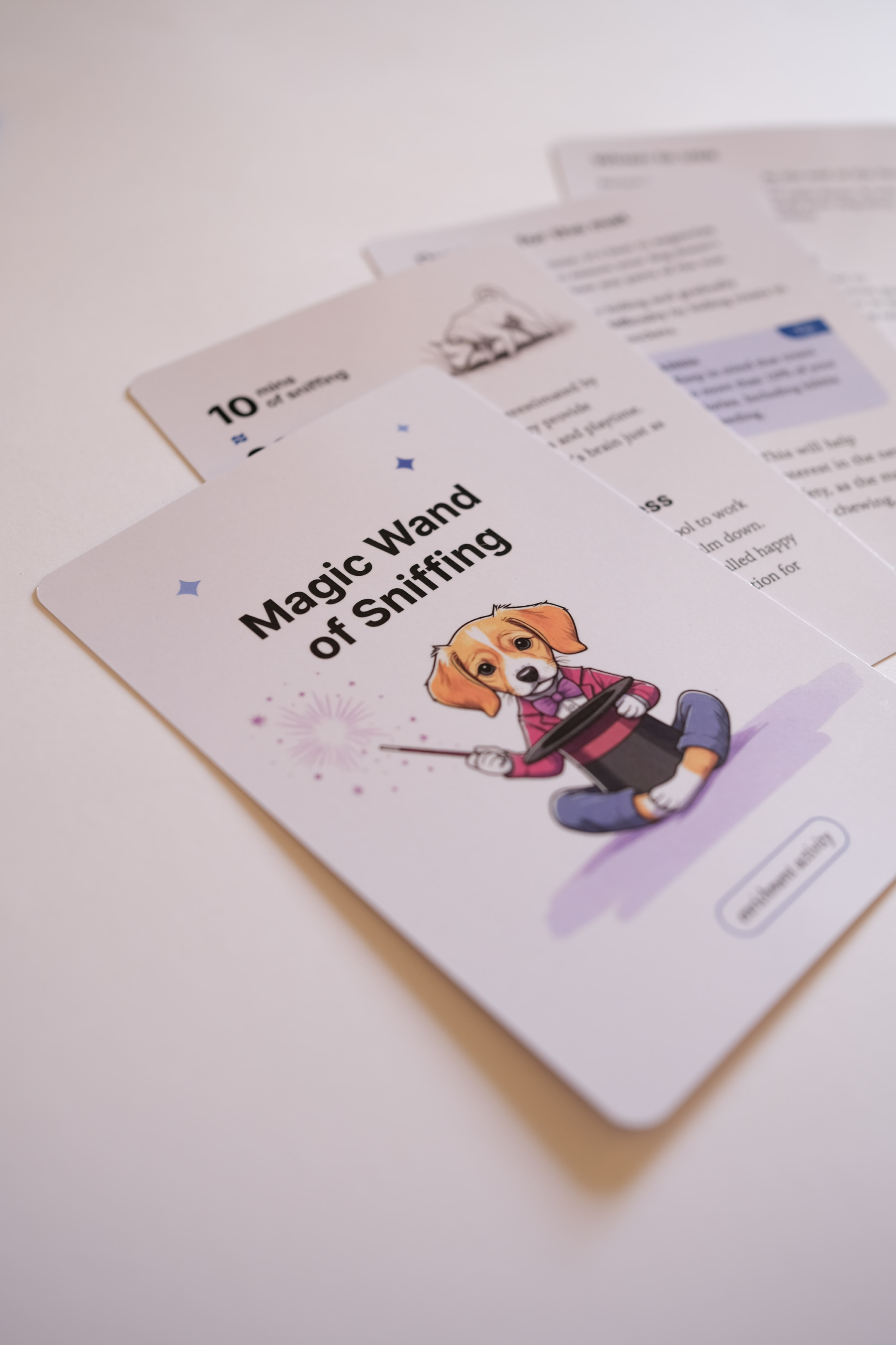 training cards for dog owners