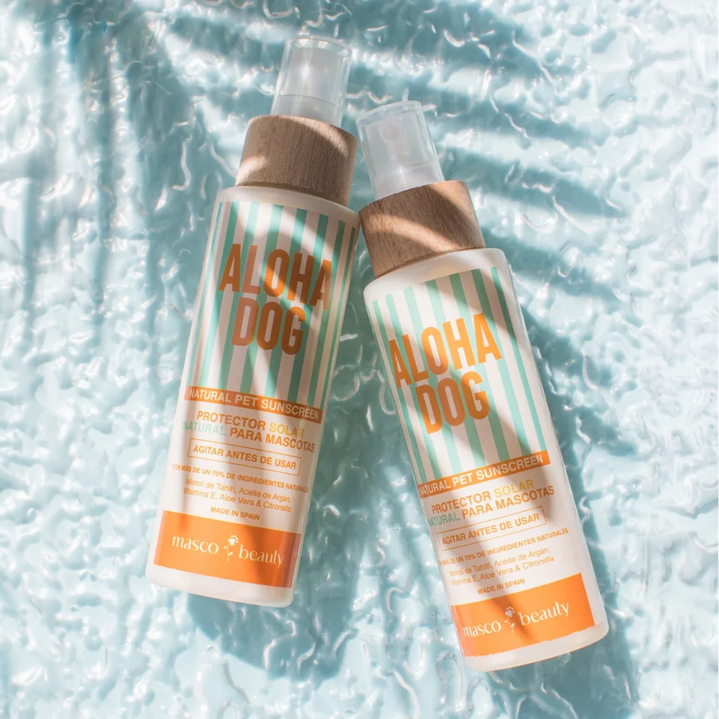 Natural dog sunscreen spray for sun protection