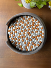 Round wool felt cat bed