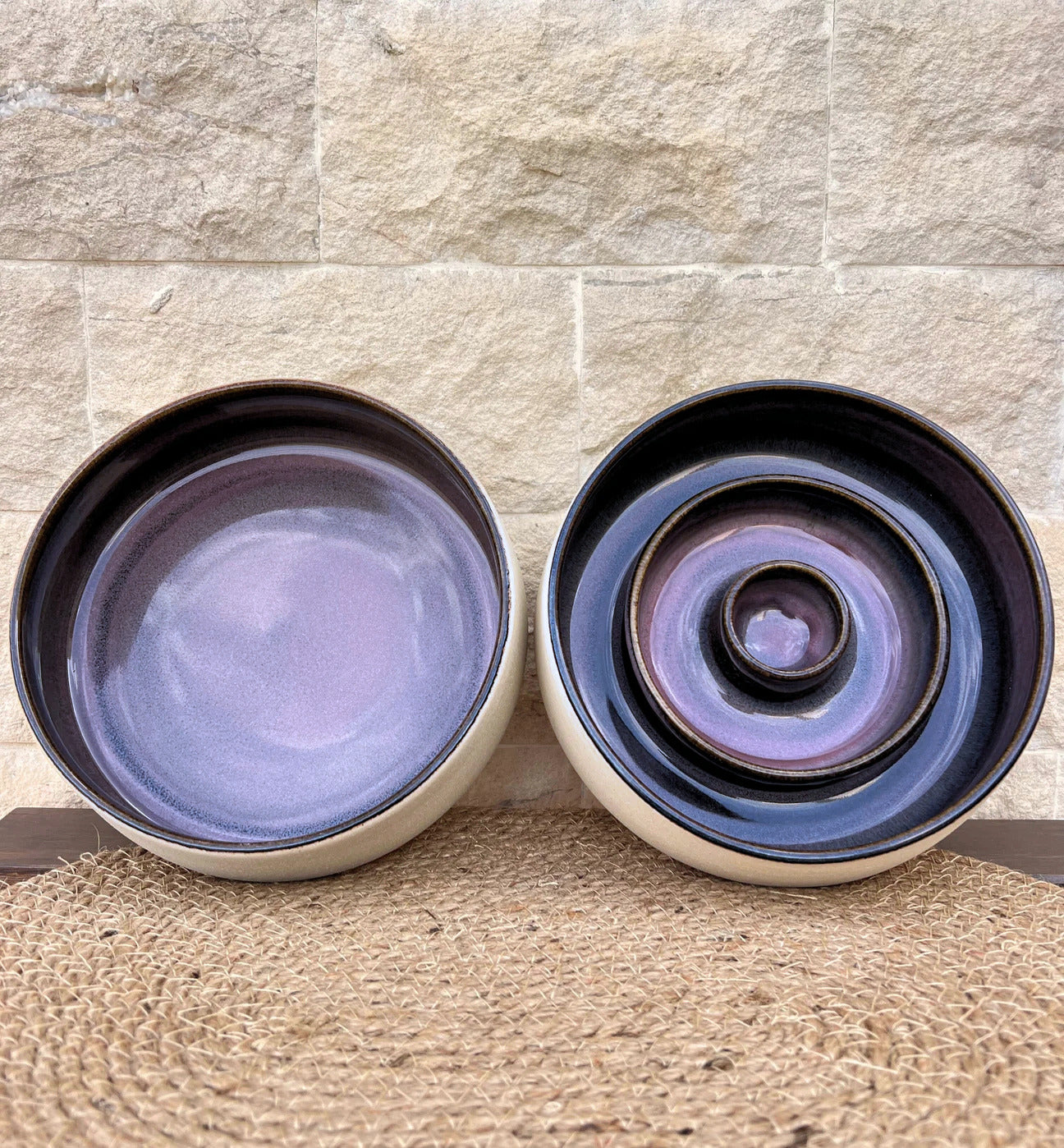 "Pink Bloom" Water Сeramic Bowl for Pets