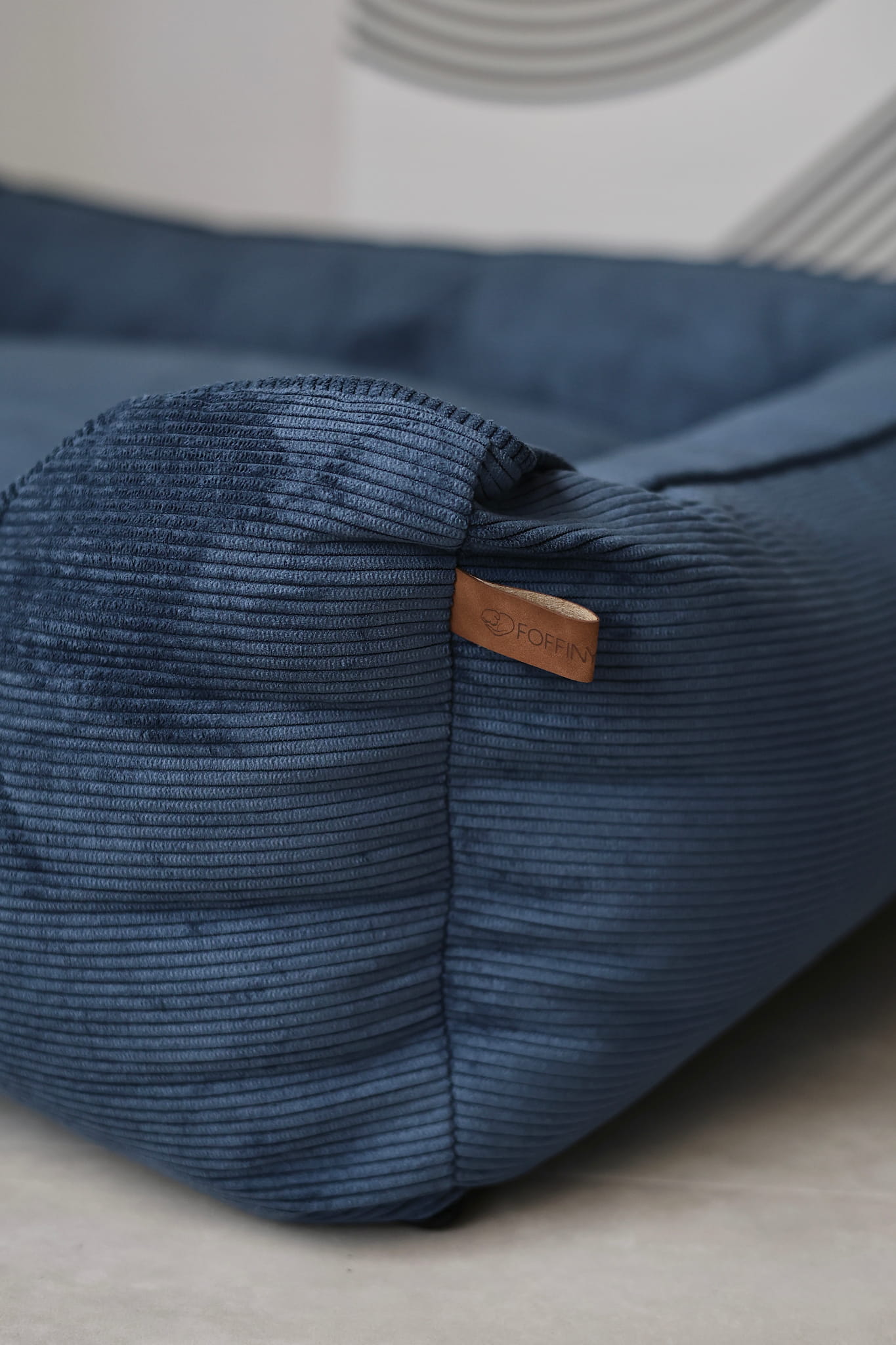 OEKO-TEX® Standard 100 label on fine-rib corduroy fabric