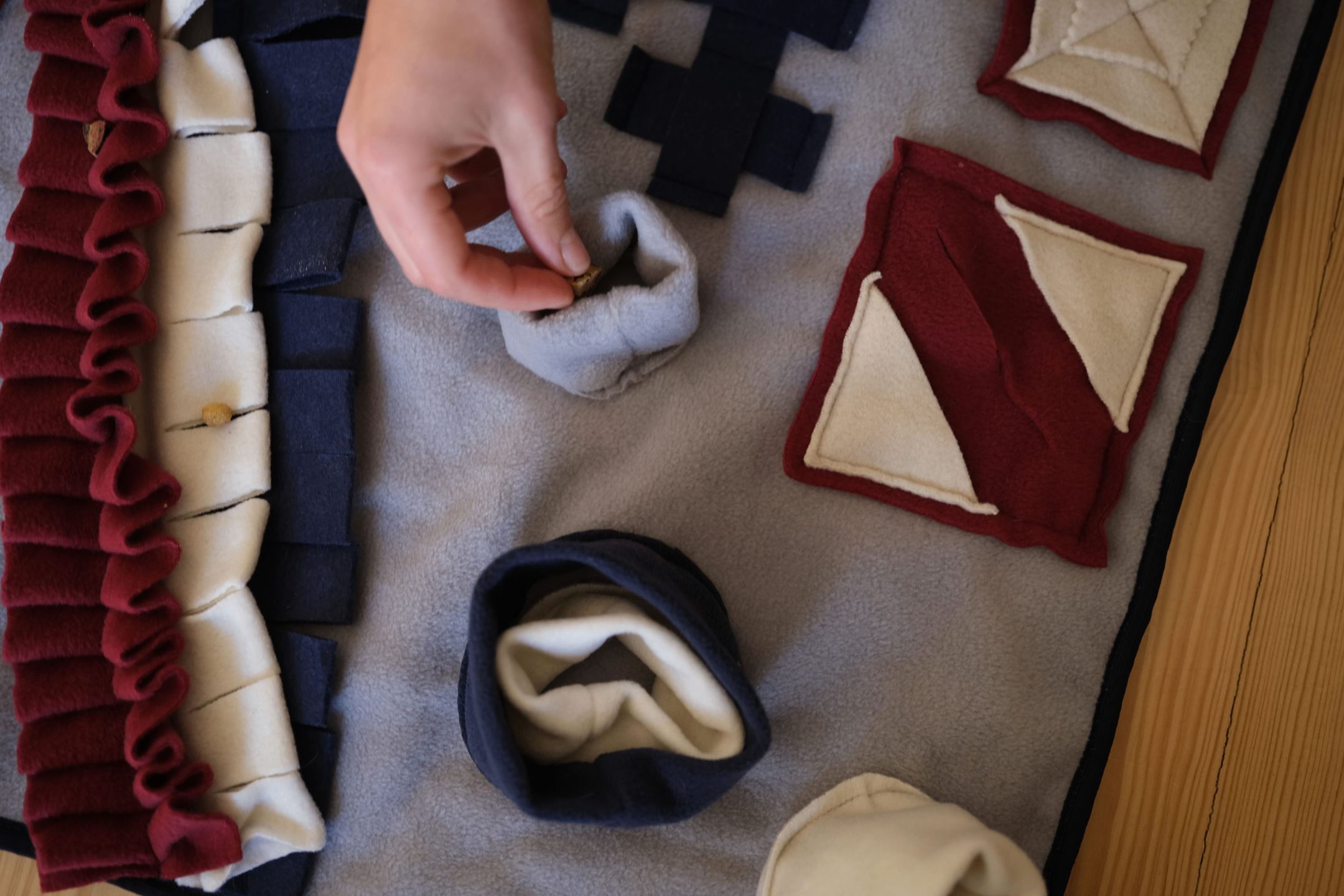 Handmade dog activity mat